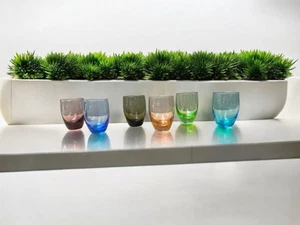 Vintage Harlequin Shot Glasses, 100ml Liquor Glasses, Set of Six, Drinkware - Picture 1 of 4