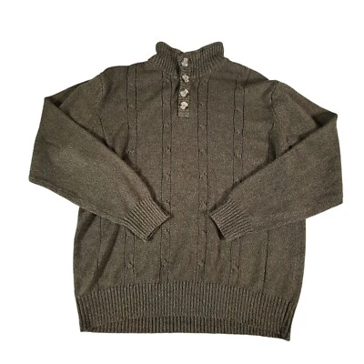 Suéter Oscar De La Renta Para Hombres Cuello Sherpa Grande Verde 4 Botones Manga 3/4 Foto 1 de 4