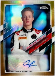Tarjeta Topps 2021 cromada de Fórmula 1 cromada, autógrafo dorado Gianluca Petecof F1 #27/50 - Imagen 1 de 2