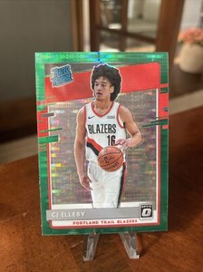 🏀 2020-21 Donruss Optic CJ ELLEBY Green Pulsar Rated Rookie FANATICS RC #195🔥