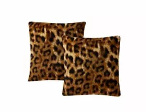 Morgan Home bedrucktes Plüsch 18 Zoll dekoratives Kissen 2er-Pack - Dschungel Leopard T4102199 - Bild 1 von 5