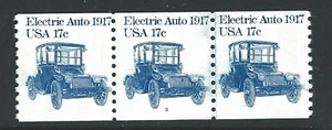 Bigjake: #1906, coche eléctrico de 17 centavos - tira de bobina de transporte de 3, PL #3 - Imagen 1 de 1