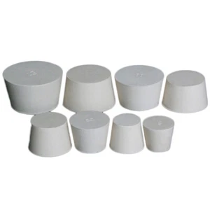 Rubber Stopper Bottle Tapered Hole Plugs Bungs Water Pipe Lab Test Tube Seal Cap - Picture 1 of 29
