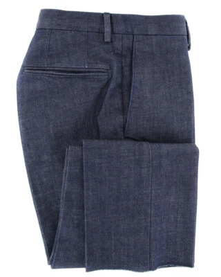 Incotex Dark Blue Melange Denim Pants - Slim - (B5) - Image 1 of 4