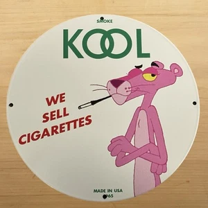 VINTAGE KOOL ZIGARETTEN PORZELLAN SCHILD RAUCHLADEN TANKSTELLE PUMPENTELLER - Bild 1 von 8