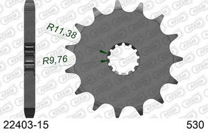 1981-1985 AFAM 22403-15 Step 530 Suzuki GSX 400 F Sprocket - Picture 1 of 1