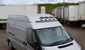 Roof Bar + LEDs + LED Spots To Fit Ford Transit MK9 High 2021+ Van Car Stainless - Picture 1 of 5