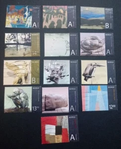 Stamps Norway lot of 13 used arts stamps - Imagen 1 de 1