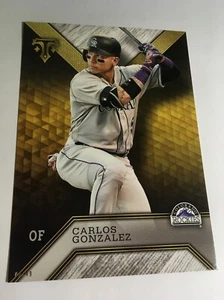 2016 Topps Triple Threads Jumbo 5x7 Carlos Gonzalez Rockies 88 #’d 02/49 - Picture 1 of 1