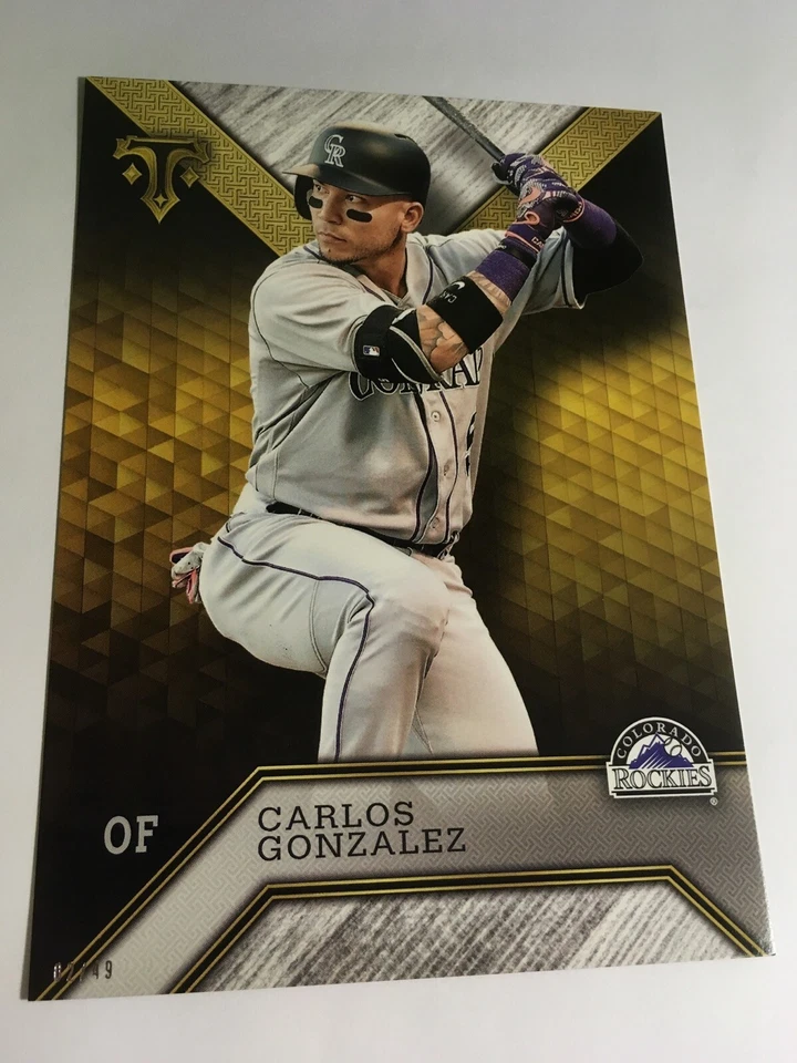 2016 Topps Triple Threads Jumbo 5x7 Carlos Gonzalez Rockies 88 #’d 02/49 - Image 1 of 1