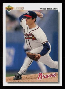 Mike Bielecki 1992 Upper Deck #730 Atlanta Braves Baseball Card - Picture 1 of 2