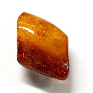 Cravatta bolo designer vero cognac ambra baltica argento sterling 925 1,8 in 17 g - Foto 1 di 4