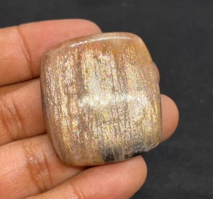 85.50 Ct Natural Silver Shine Rare Sunstone Moonstone Cabochon Baguette Gemstone - Picture 1 of 5