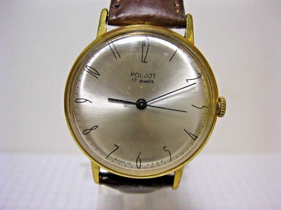 reloj POLJOT 17j ultra fino oro 10мк Foto 1 de 4