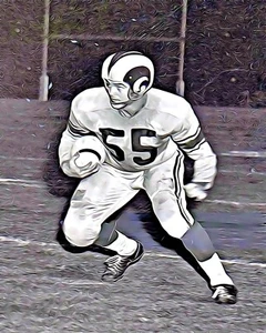 Tom Fears GridironArt Legacy 8x10 art photo Los Angeles Rams unsigned - Picture 1 of 1
