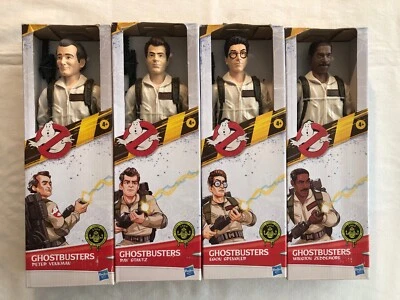 NUEVAS figuras de Ghostbusters 12" Hasbro LOTE DE 4 Peter Ray Egon Winston 1984 Clásico Foto 1 de 4