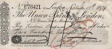 ANTHONY TROLLOPE Signed Cheque/Check - Author / Writer - Literature - preprint