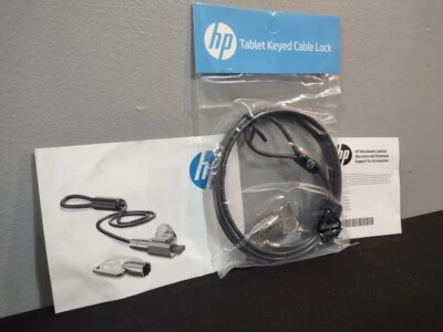 Genuine HP 6Ft Tablet Key Keyed Cable Security Lock T8X45AA HP Elite x2 1012 G1 - Image 1 of 4