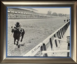 Ron Turcotte Signed Secretariat Racing 20x23 Photo FramedAutograph PSA/DNA COA - Picture 1 of 5