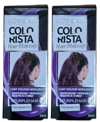 2 X L'Oréal Colorista Hair Makeup Purple 30mL – Colour for Brunettes - Loreal  - image 1 of 4