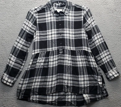 Top túnica suave American Eagle Outfitters para mujer pequeño negro a cuadros ajuste jegging Foto 1 de 4