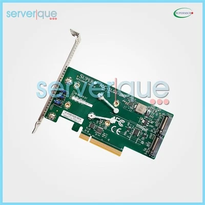 SuperMicro AOC-SLG3-2M2 NVMe PCIe 3.0 x8 M.2 SSDs Host Adapter Card - Image 1 of 3