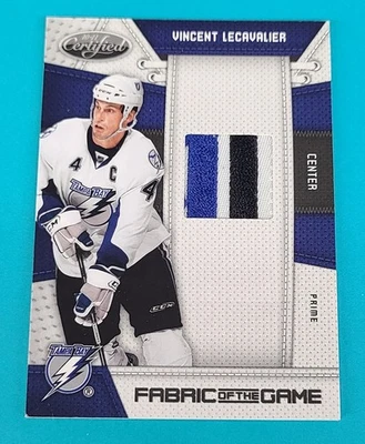2010-11 Certified Fabric of Game Prime #'rd 01/25 #VL Vincent Lecavalier Card E8 - Image 1 of 2