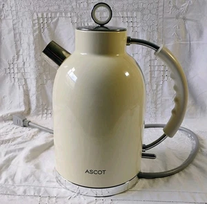 Hervidor eléctrico ASCOT beige acero inoxidable olla inalámbrica súper rápida para té y café - Imagen 1 de 18