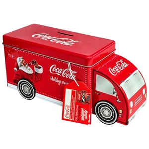 Coca Cola Money Tin Truck With Glass & Bottle Opener Christmas Gift - Picture 1 of 7