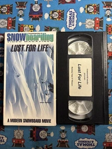 LUST FOR LIFE VINTAGE SNOW SUP SKI SURF GOLF SNOWBOARD VHS VIDEO FORUM STICKER - Imagen 1 de 5