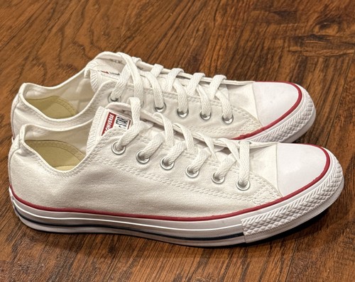 Converse Chuck Taylor Low Top All Star Tela in Ottica Bianco Donna 9 5