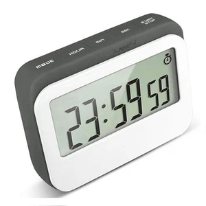 Digital Kitchen Timer 12/24 Hours Alarm Clock with Magnetic Back and Retracta... - Picture 1 of 6