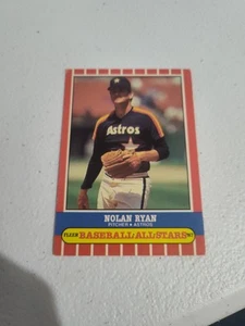 1987 Fleer Baseball All-Stars Nolan Ryan Card #38 Astros HOF FR Bent Corners O/C - Picture 1 of 2