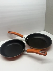 Juego de 2 sartenes antiadherentes duraderas Rachel Ray. Sartenes de 10” y 8 1/2” naranja - Imagen 1 de 5