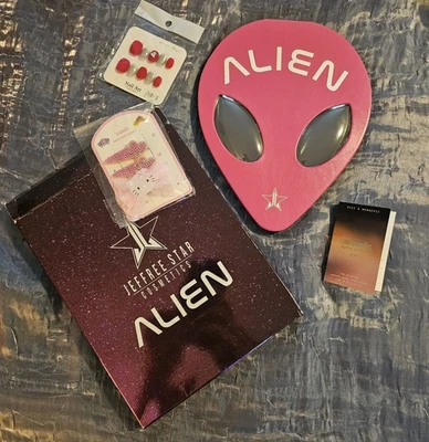 Brand New Authentic Discontinued Jeffree Star Alien Palette + Nails & Perfume! + - Image 1 of 4