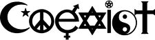 coexist Decal Sticker Free Shipping