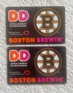 2011 Dunkin Donuts Card BOSTON BRUINS (BREWIN’) Set of 2 Mint W/W ship - Picture 1 of 2