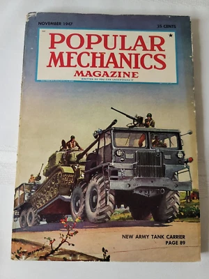 Nov. 1947 POPULAR MECHANICS MAGAZINE RARE ADS Harley Davidson MOTORCYCLE - Image 1 of 4