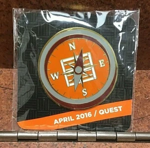 LOOT CRATE APRIL 2016 QUEST COMPASS PIN AUTHENTIC GAMING VIDEOGAME COLLECTIBLE - Picture 1 of 4