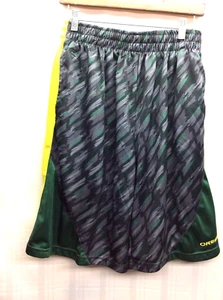 Pantalones cortos de baloncesto Oregon Colosseum negro verde amarillo LG bolsillos cordón - Imagen 1 de 11