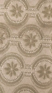 Vintage MCM Tablecloth 12 Napkins Brocade Embroidered Seafoam Green - Picture 1 of 9