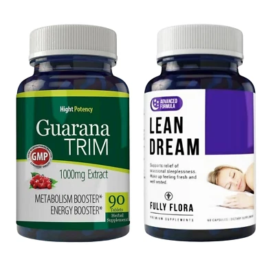 Extracto de guaraná metabolismo refuerzo suplemento y ayuda para dormir píldoras de alivio del estrés Foto 1 de 4