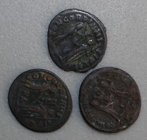 Ancient Rome Bronze 3 Coin Discovery Lot Roman Antoninianus Maximianus Concordia - Picture 1 of 5