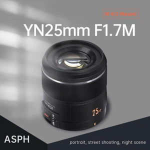 YONGNUO YN25mm F1.7M AF MF Standard Prime Lens For M43 Olympus Panasonic Camera - Picture 1 of 10