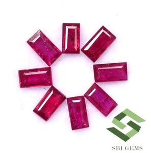 Natural Ruby Baguette Cut 3.50x2 mm Lot 08 Pcs 0.97 CTS Calibrated Loose Gems - Picture 1 of 5
