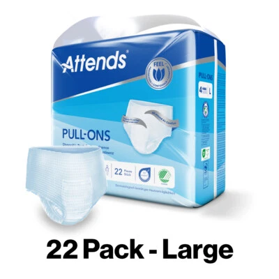 Adult Nappies Incontinence Pull up Pants ATTENDS 4L LARGE x 22 - Image 1 of 4