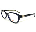 Tory Burch Eyeglasses Frames TY 2042 1304 Navy Blue Yellow Gold Oval 53-17-135