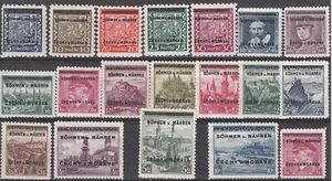 Stamp Germany Bohemia Czech Mi 1-19 Sc 1-19 1939 WWII 3rd Reich Occupation MNH - Picture 1 of 1