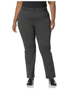 Lee Women's Relaxed Fit All Day Straight Leg Pant, Charcoal Heather- sz 12 - Picture 1 of 9