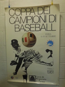  Original vintage poster  advertising for Coppa dei Campioni di Baseball - Picture 1 of 6